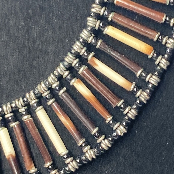 Beaded Tribal Primitive Necklace - Picture 3 of 14